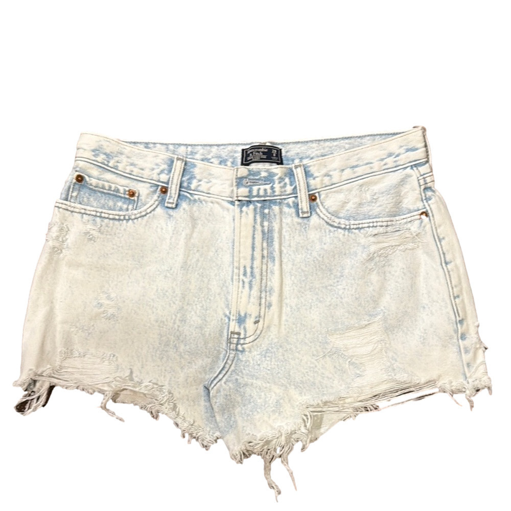 Abercrombie & Fitch Annie high rise denim shorts, size 8